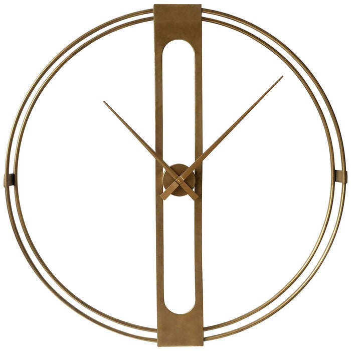 Stefano Gold Metal Wall Clock