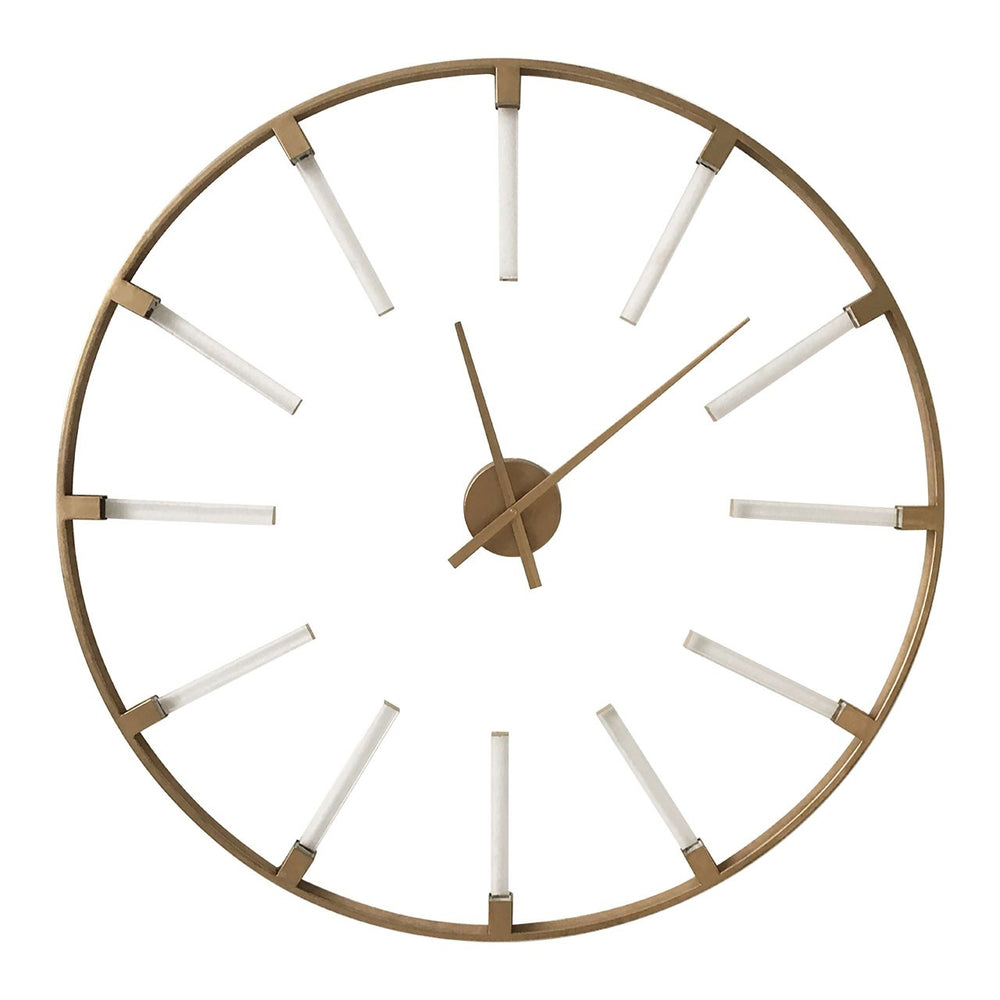 Stephano Gold Metal Round Wall Clock