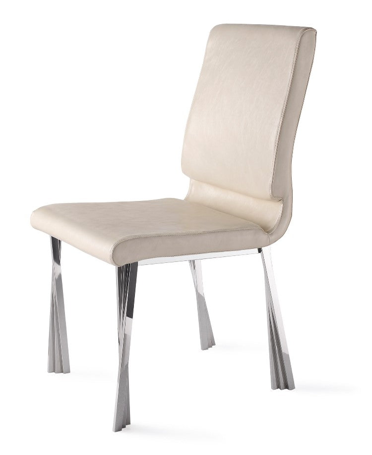 Plisset Faux Leather Dining Chair