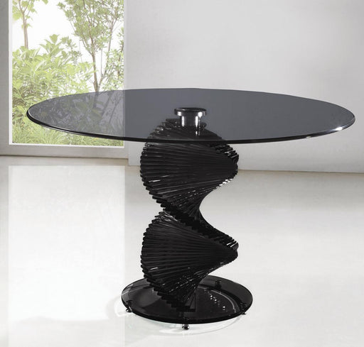 Swirl Clear or Smoke Glass Dining Table