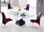 Valencia Contemporary Glass Dining Table with Angel Chairs