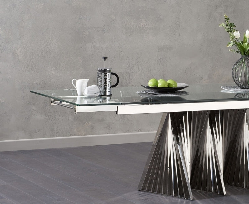 Veronica Extending Glass Dining Table