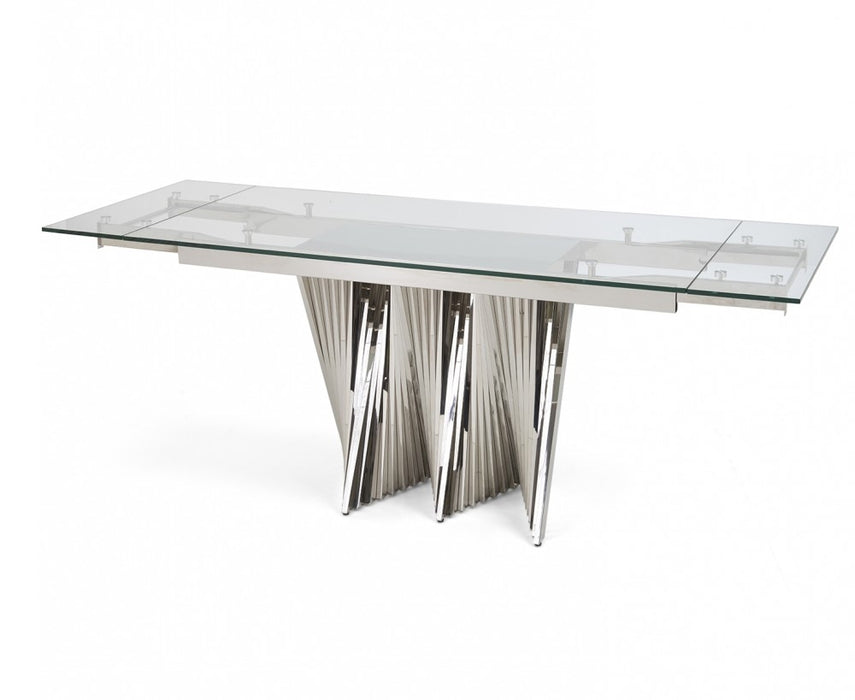 Veronica Extending Glass Dining Table